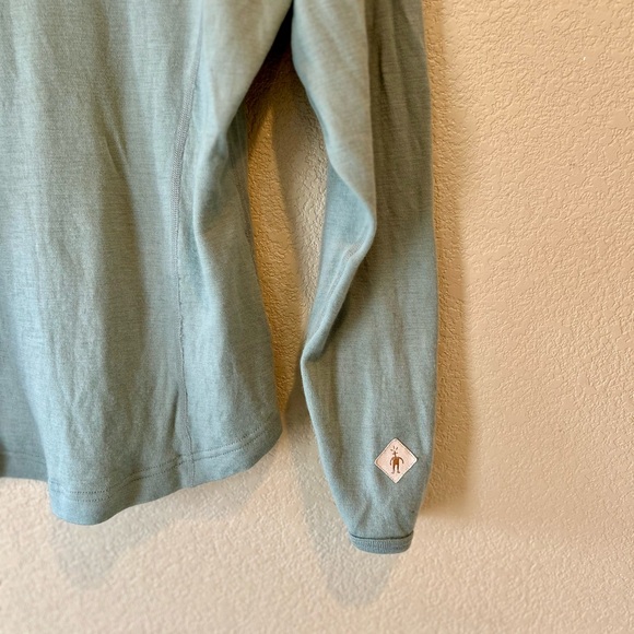 SmartWool Sage Green Crew Neck Base Layer Long Sleeve Size M Casual 100% wool - Picture 3 of 8